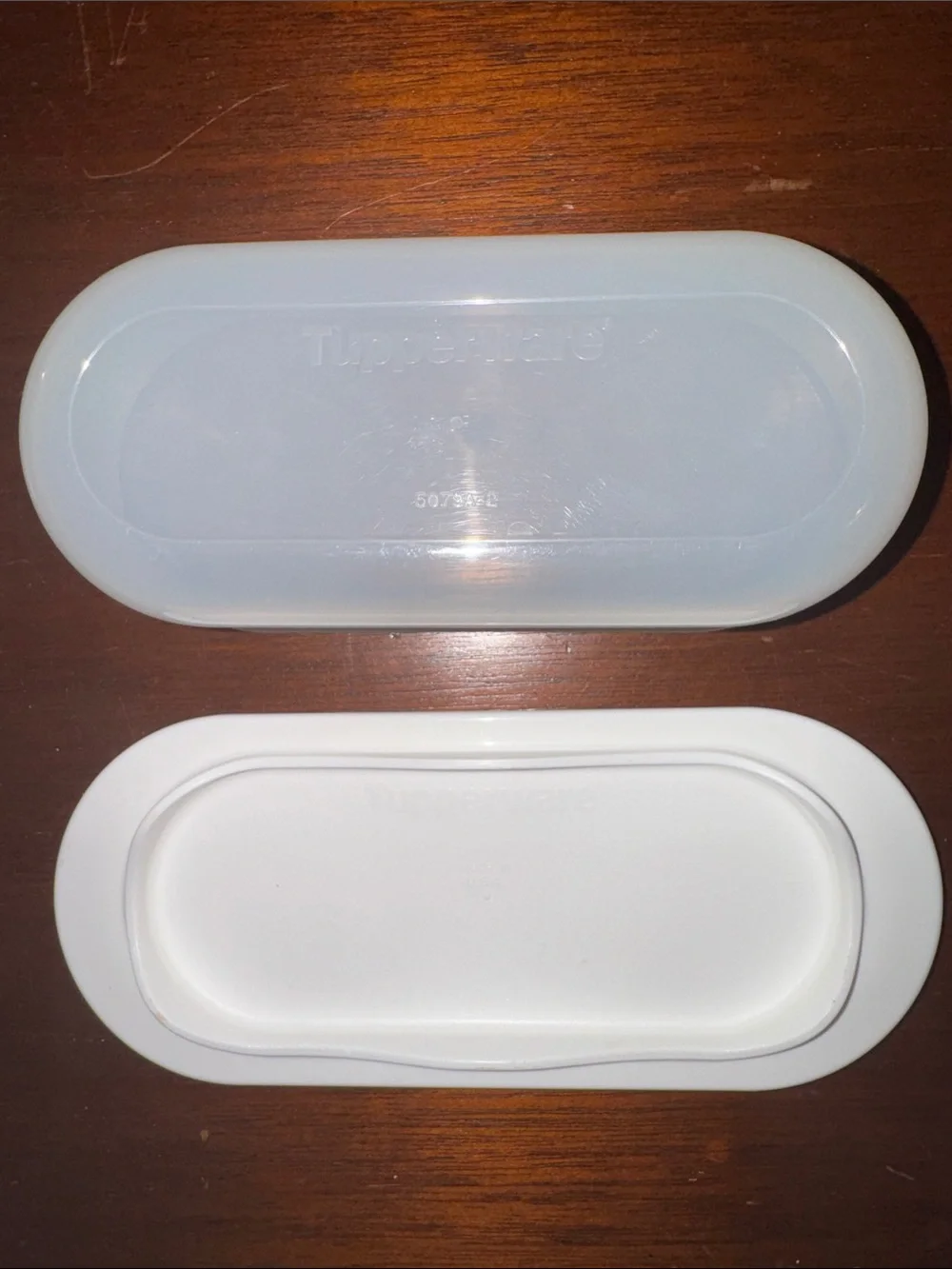 Tupperware White Plastic 1 Stick Butter Dish